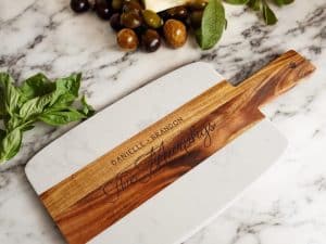 Marble Wood Serving Board