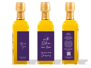 With Olive Our Love Olive Infused Oil Favor
