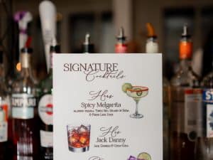 Watercolor Cocktail Bar Sign