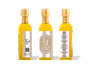 Neutral Color Monogram Olive Oil Favor