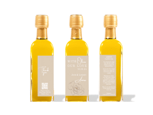 Neutral Color Monogram Olive Oil Favor