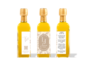 Neutral Color Monogram Olive Oil Favor