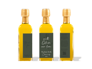 With Olive Our Love Infused Olive Oil Favor